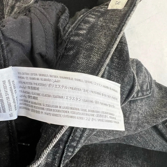 Hollister Mid Rise Skinny Jeans Size 26 Stretch Black Boiling Effect NWT - Picture 8 of 8